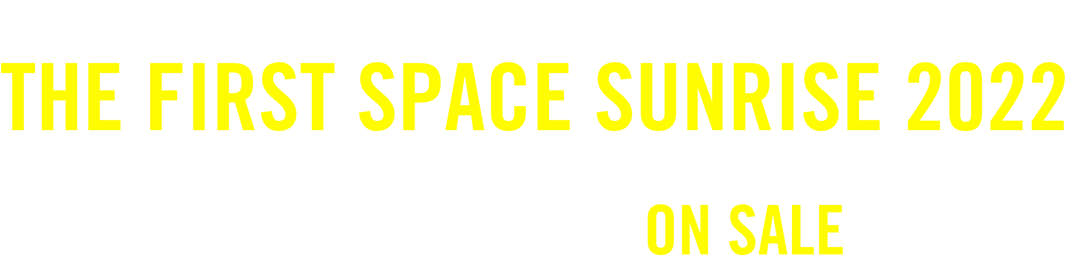 SPACE NFT PROJECT THE FIRST SPACE SUNRISE 2022 2022.1.1 09:00(JST) ON SALE